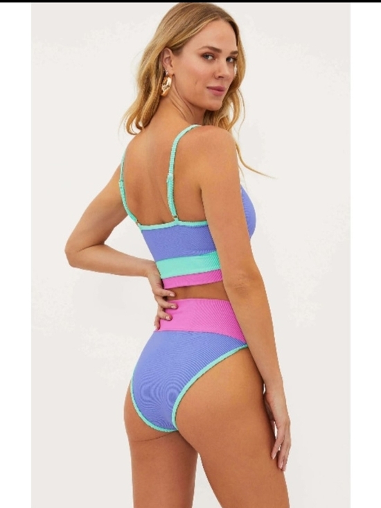 Beach Riot Other - Beach Riot Pink, Lavender & Mint Ribbed Bikini Bottoms